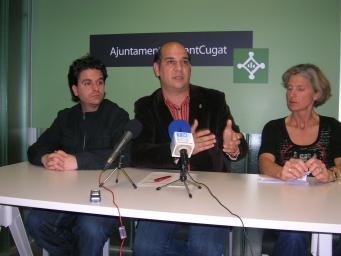 Els tres regidors d'ICV-EUiA a l'Ajuntament de Sant Cugat